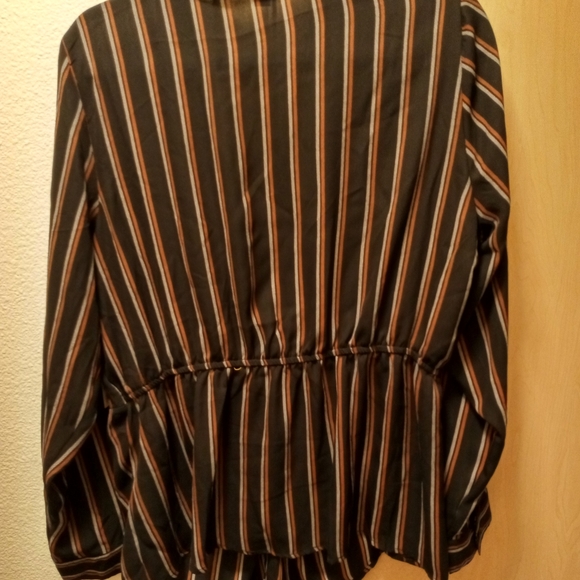 Black stripe Apt.9 blouse size XL - Picture 2 of 5